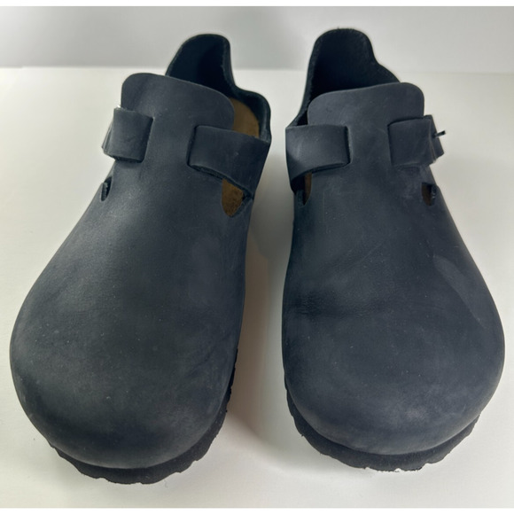 Birkenstock London Oiled Leather Nubuck Clog Sandal Black Women's Size 9 Men's 7 - Picture 4 of 16